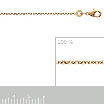 Gold-plated forçat chain 45 cm