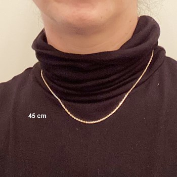 Gold-plated forçat chain 45 cm