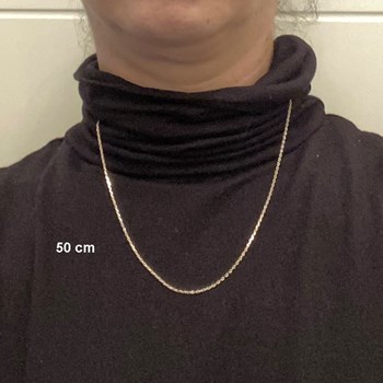 Gold-plated forçat chain 50 cm