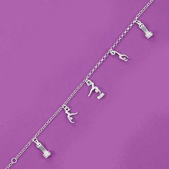 Bracelet GAF gymnastique artistique - Argent massif