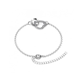 Bracelet Locked Heart - Argenté et Cristal