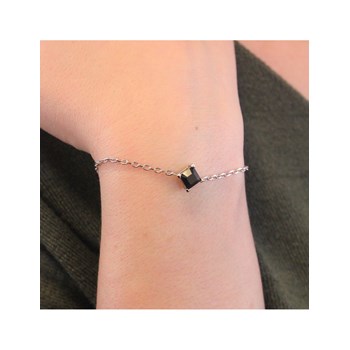 Bracelet Calle - Argenté et Noir
