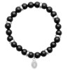 Bracelet Brillaxis Homme Perles Noires - vue V1
