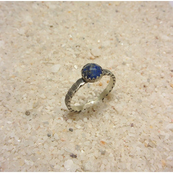 Bague Tikuna en Argent 925/1000 et Lapis-Lazuli