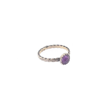 Bague Ethnique Tikuna en Argent 925/1000 et Améthyste
