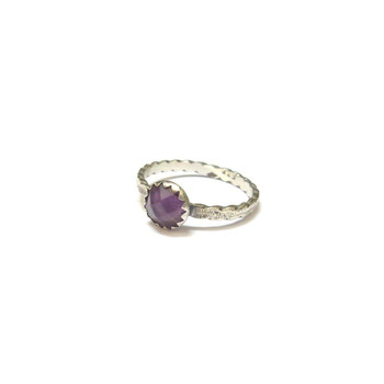 Bague Ethnique Tikuna en Argent 925/1000 et Améthyste