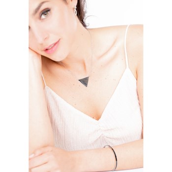 Collier mono-motif en Acier 316L - blanc brillant