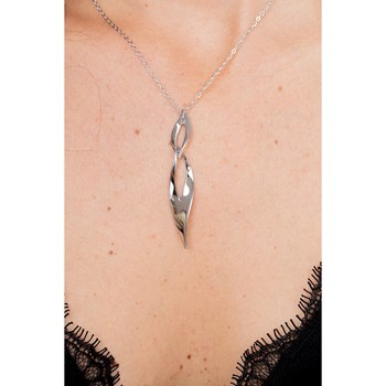 Collier mono-motif en Acier 316L - blanc brillant