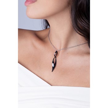 Collier mono-motif en Acier 316L - noir brillant