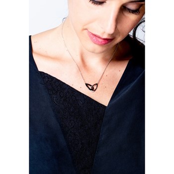 Collier mono-motif en Argent 925 millièmes et céramique - blanc brillant