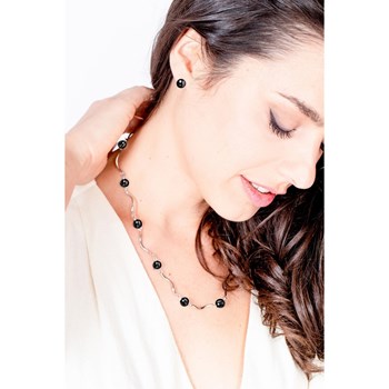 Collier multi-motifs en Acier 316L et céramique - blanc brillant