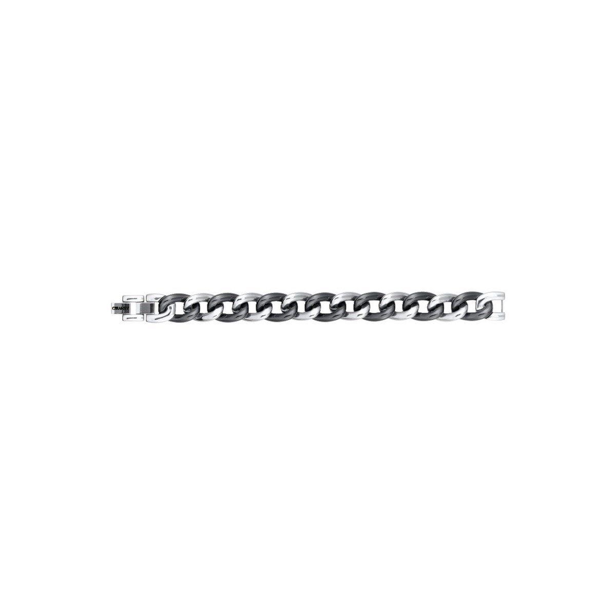 Bracelet souple multi-motifs en Acier 316L et céramique - blanc brillant