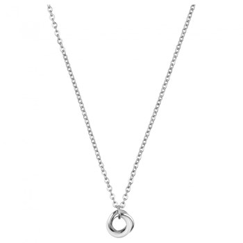 Collier mono-motif en Acier 316L et céramique - blanc brillant