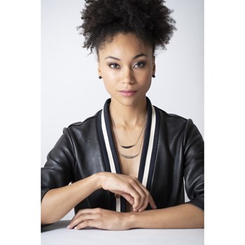 Collier multi-chaînes en Acier 316L et céramique - blanc brillant