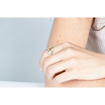 Bague en Acier 316L - jaune brillant