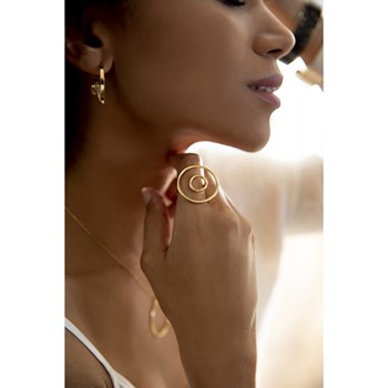 Bague en Acier 316L - jaune brillant
