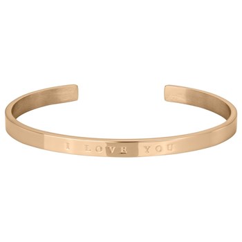 Jonc ouvert en Acier 316L - rose brillant