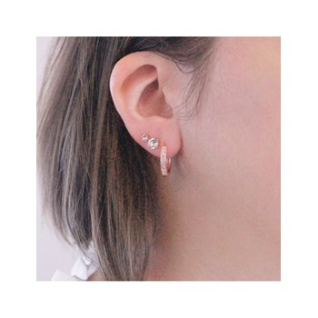 Boucles d'oreilles Eclat - Or Rosé et Cristal