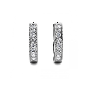 Eclat Earrings - Silver and Crystal