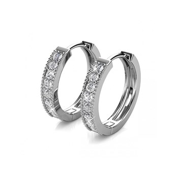 Eclat Earrings - Silver and Crystal