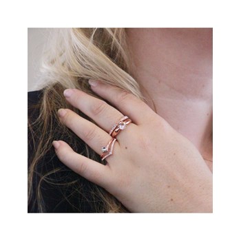 Bague Zinnia - Or Rosé et Cristal
