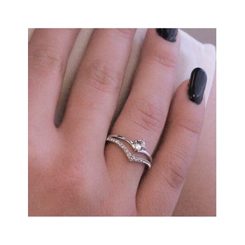 Bague Zinnia - Argenté et Cristal