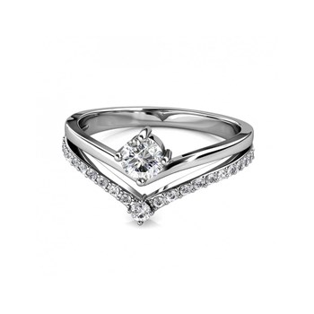 Bague Zinnia - Argenté et Cristal