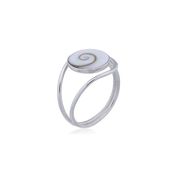 Bague en argent , cabochon oeil de sainte lucie