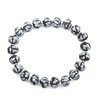 Bracelet élastique perles fimo fleurs - vue V2