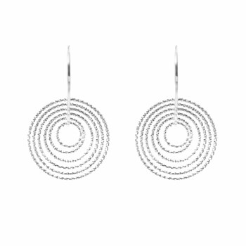 Tourmente Rhodium Spiral Earrings