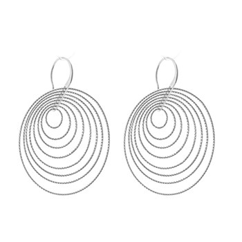 3d Volupté Rhodium Earrings