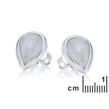 Boucle d'oreille argent 925 Pierre de lune naturelle