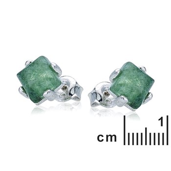 Boucle d'oreille argent 925 Aventurine naturelle