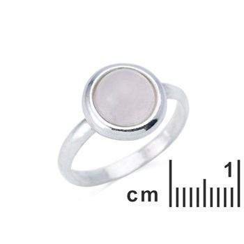 Bague argent 925 Quartz rose naturelle
