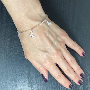 Bracelet cinq chevaux sauvages tendance - Argent massif
