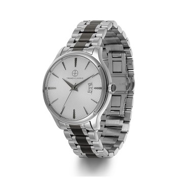 Montre analogique bracelet acier inoxydable date AUGUSTE