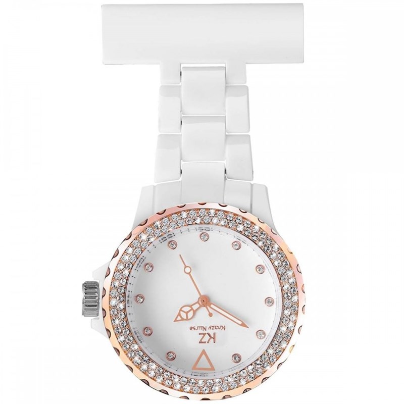 Montre Infirmière KRAZY NURSE bracelet Plastique Blanc