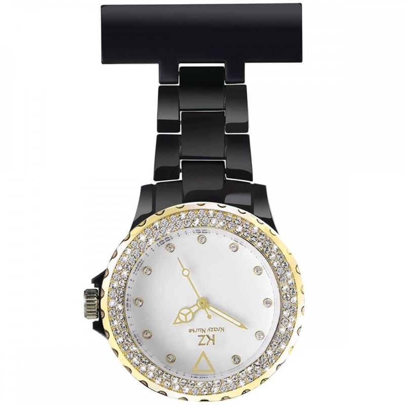 Montre Infirmière KRAZY NURSE bracelet Plastique Noir