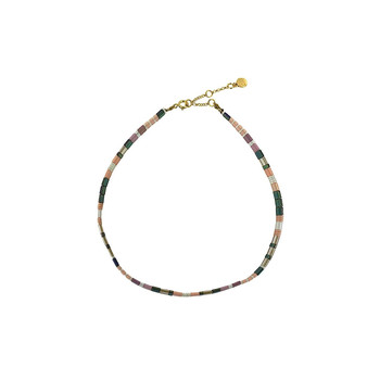 Collier Claire BERTEAU Satine Perles plates en verre 2