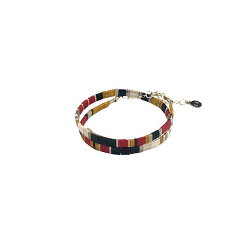 Collier Claire BERTEAU Gapo Perles plates en verre 1
