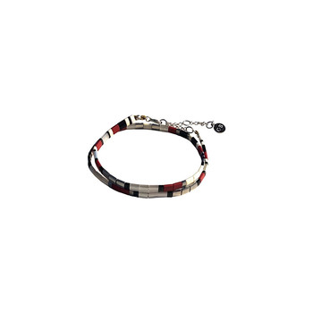 Collier Claire BERTEAU Gapo Perles plates en verre 2