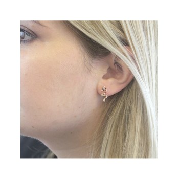 Spiral Earrings - Rose Gold and Crystal