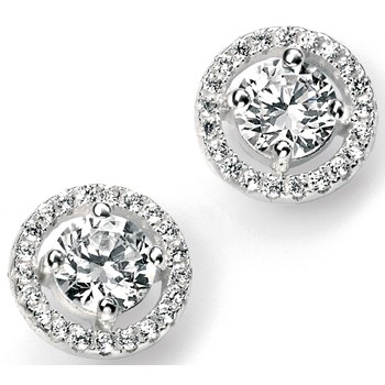 925/1000 zilveren zirkonium oorbel