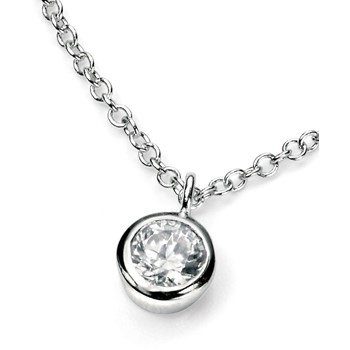 925/1000 silver zirconium necklace