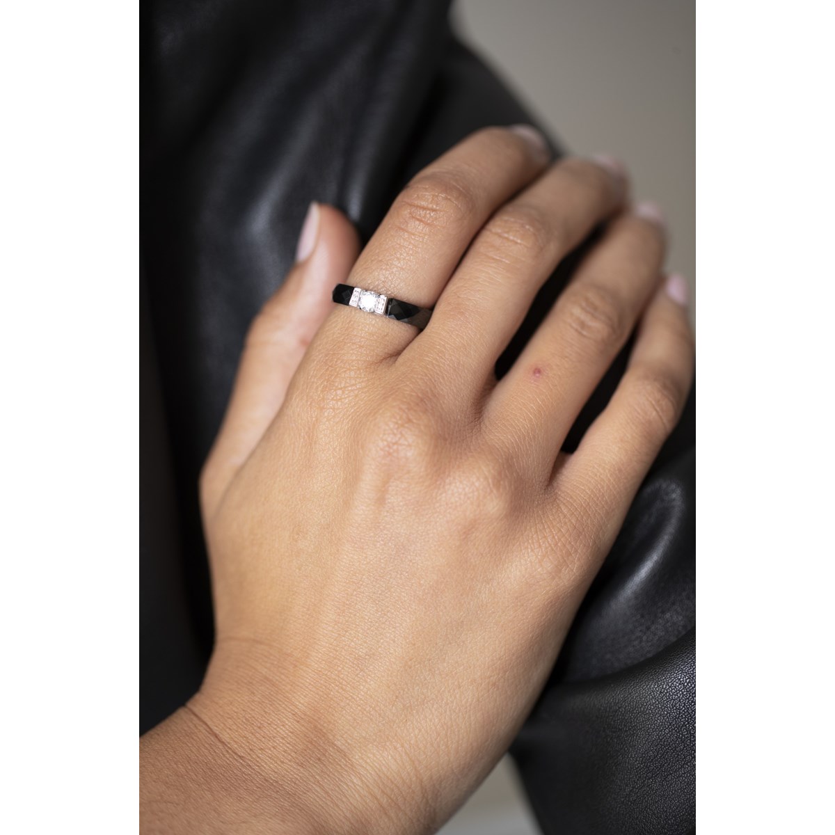 Bague Makayla en Argent avec oxyde de zirconium blanc - vue 3