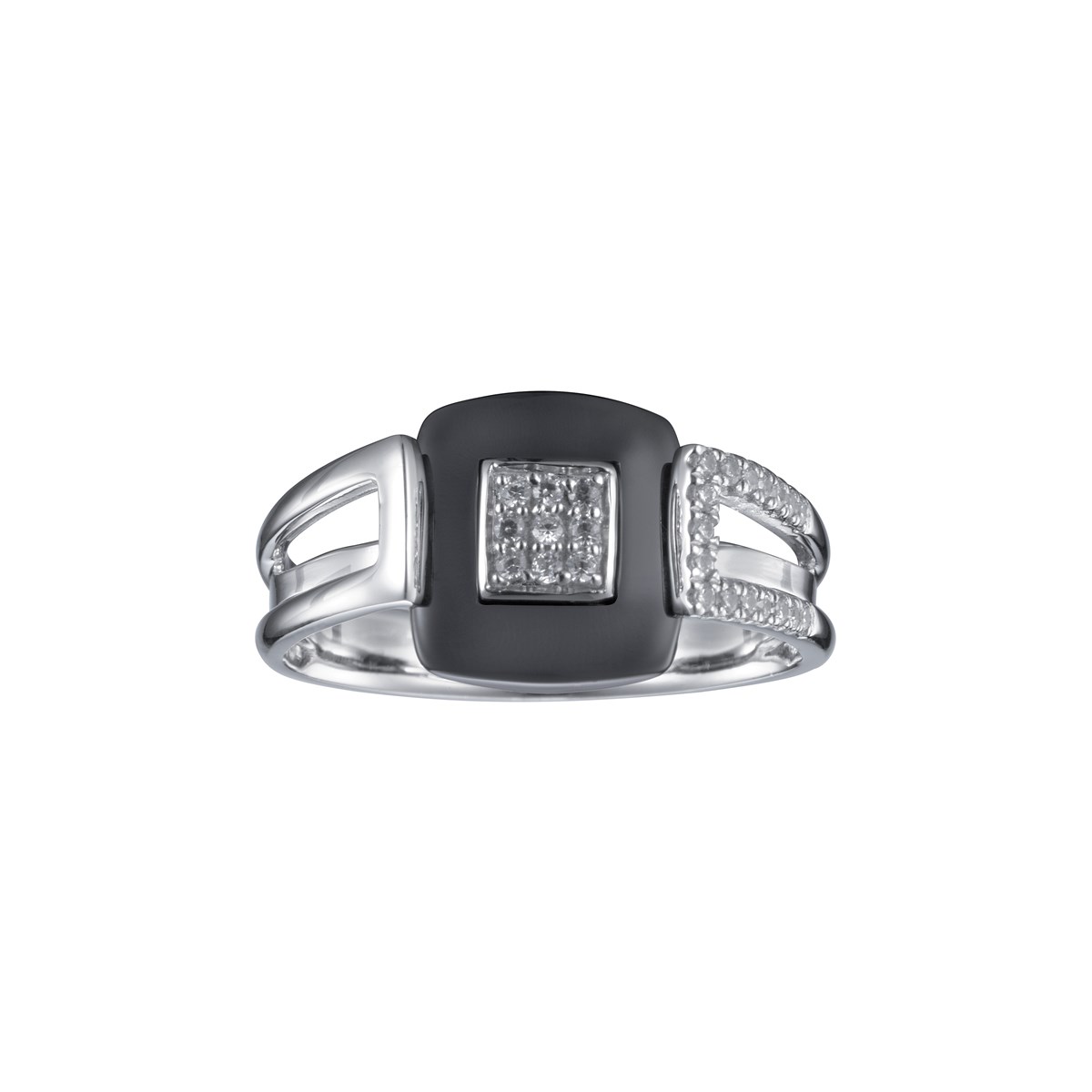 Bague Addison en Argent avec oxyde de zirconium blanc