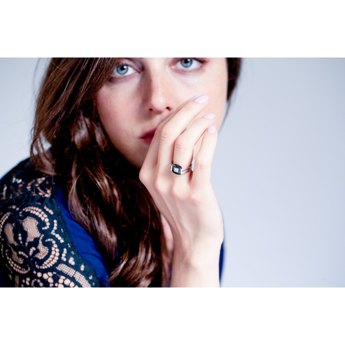Bague Addison en Argent avec oxyde de zirconium blanc - vue 3