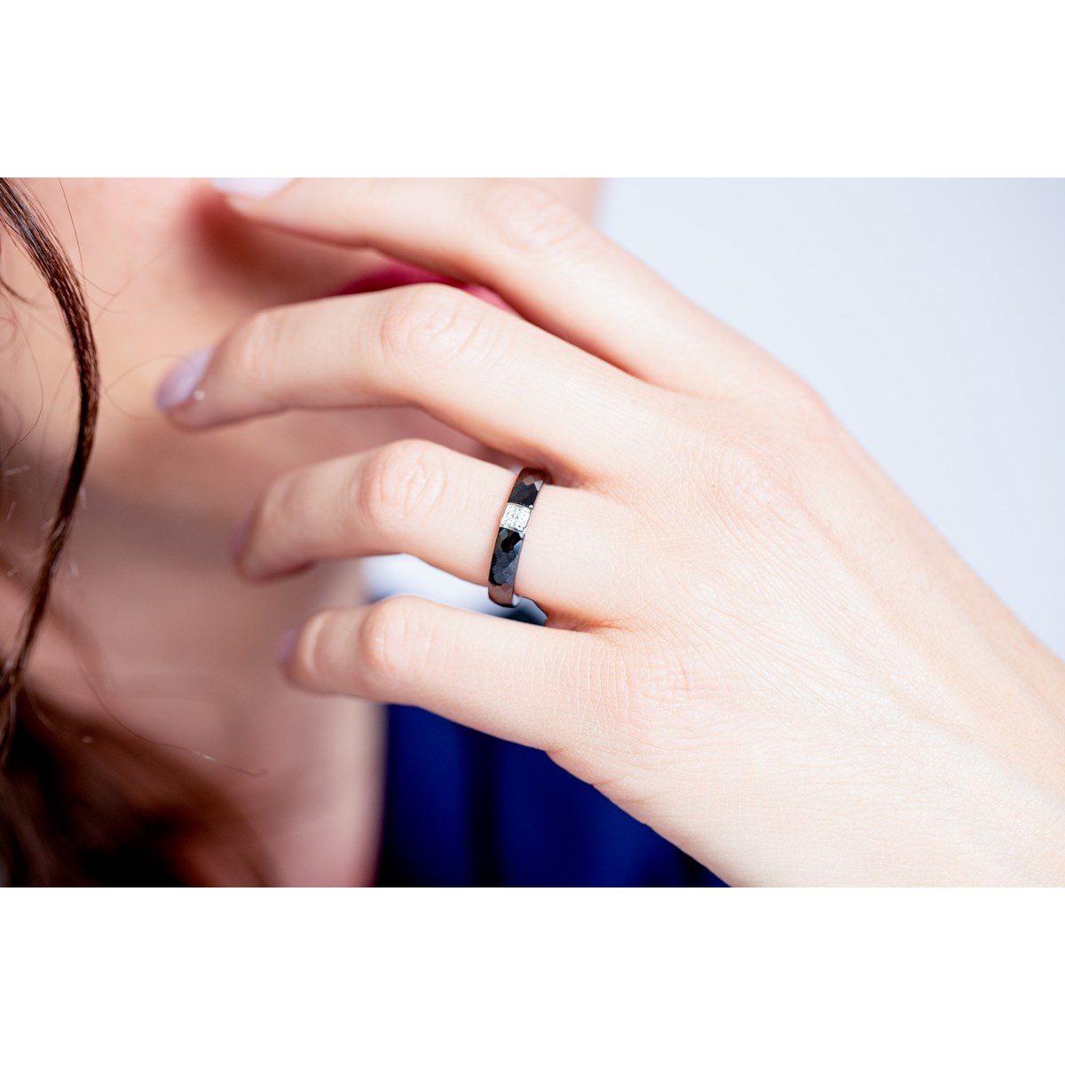 Bague Alana en Argent avec oxyde de zirconium blanc - vue 3