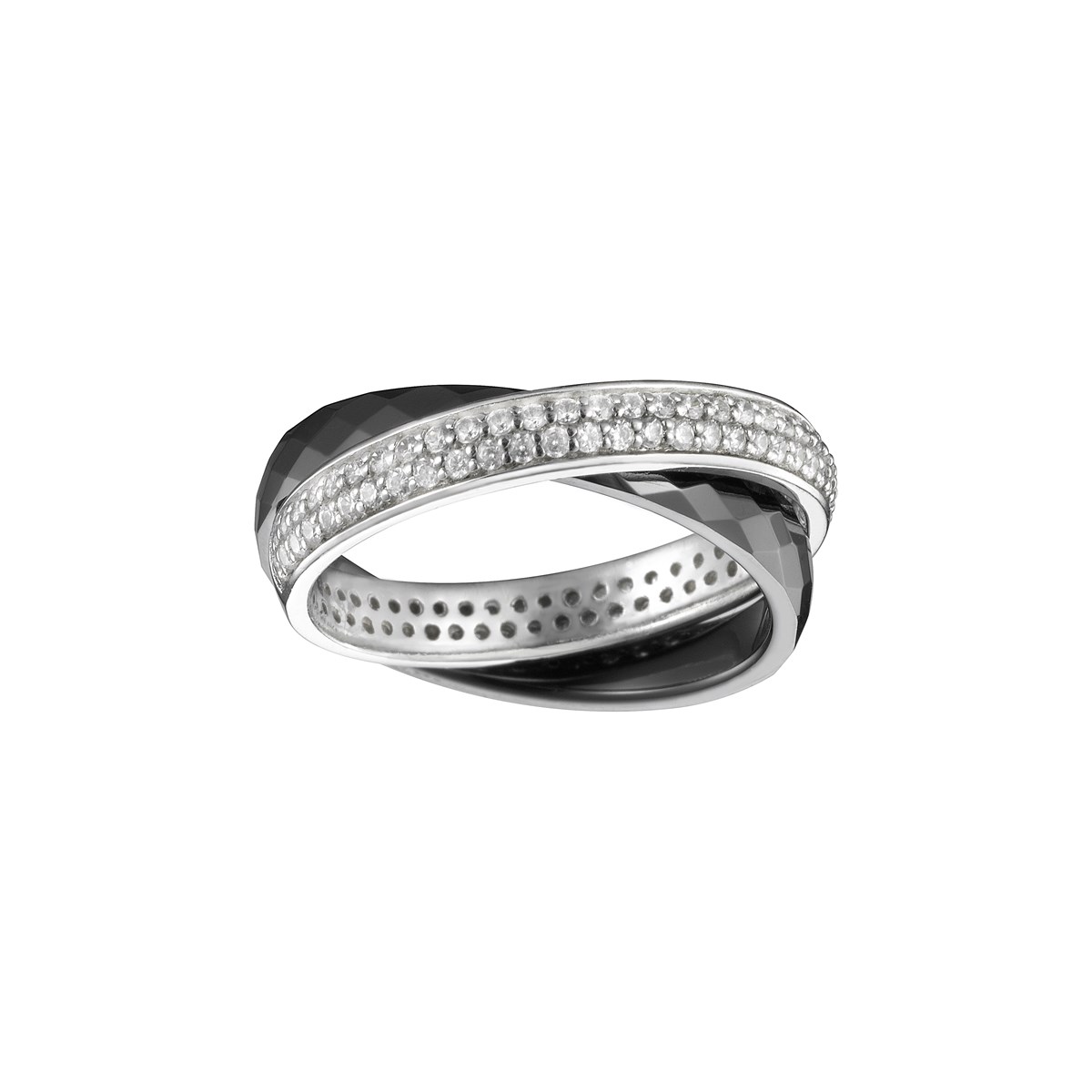 Bague Isla en Argent avec oxyde de zirconium blanc
