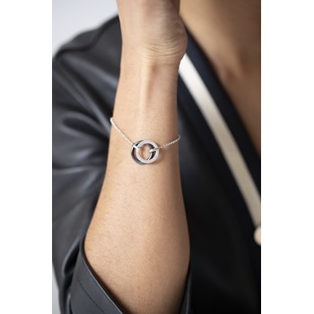 Bracelet souple Ava en Argent avec oxyde de zirconium blanc